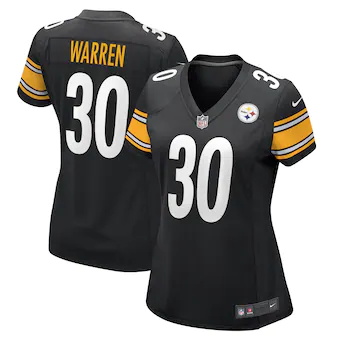 womens nike jaylen warren black pittsburgh steelers game pl